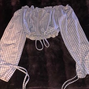 Off the shoulder crop top